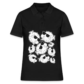 Poisson-globe avec lunettes de soleil Poisson-globe - Polo Femme - noir - Devant - Ailine (174cm)