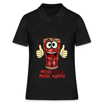 Cola Softdrink Lemonade Softdrinks - Frauen Polo Shirt - Schwarz - Vorne - Ailine (174cm)