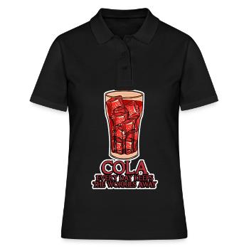 Cola Joke Lemonade - Frauen Polo Shirt - Schwarz - Vorne - Ailine (174cm)