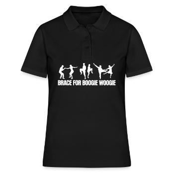 Boogie Woogie Dancing Swing Dancer - Frauen Polo Shirt - Schwarz - Vorne - Ailine (174cm)