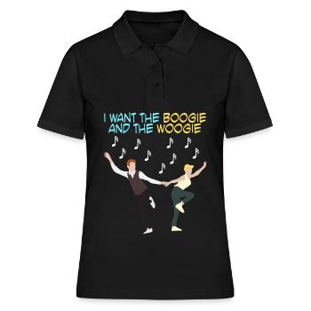 Boogie Woogie Swing Music Dancing - Frauen Polo Shirt - Schwarz - Vorne - Ailine (174cm)