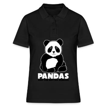Panda Panda Ours Pandas Géant - Polo Femme - noir - Devant - Ailine (174cm)