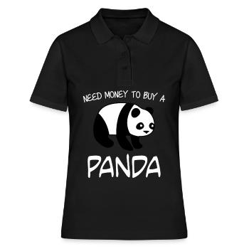 Panda Ours Panda géant - Polo Femme - noir - Devant - Ailine (174cm)