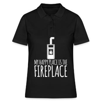 Oven Firewood Fireplace - Women's Polo Shirt - black - Front - Ailine (174cm)