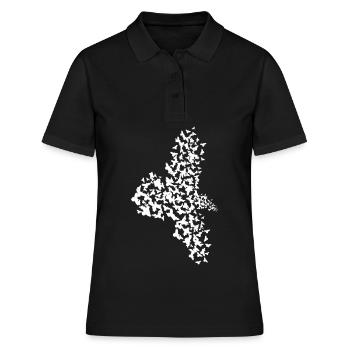 Corbeau Corbeau Arbre Corbeaux Corbeaux volants - Polo Femme - noir - Devant - Ailine (174cm)