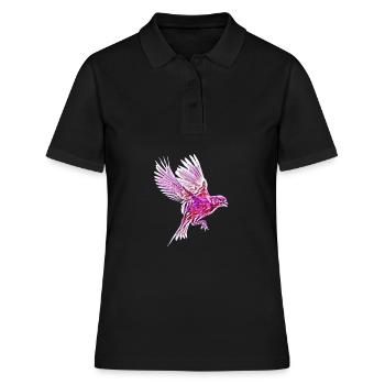Vogel - Frauen Polo Shirt - Schwarz - Vorne - Ailine (174cm)