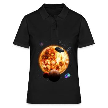 Solar system - Women's Polo Shirt - black - Front - Ailine (174cm)