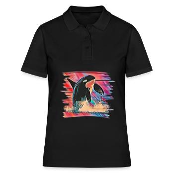Orca - Women's Polo Shirt - black - Front - Ailine (174cm)