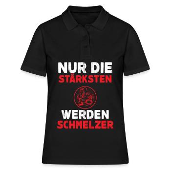 Metallschmelzer Schmelzer Schweißer Geschenk - Frauen Polo Shirt - Schwarz - Vorne - Ailine (174cm)