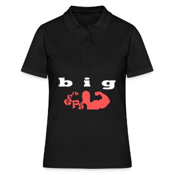 big biceps - Frauen Polo Shirt - Schwarz - Vorne - Ailine (174cm)