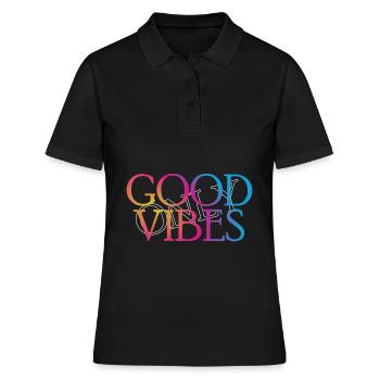 only Good Vibes - Frauen Polo Shirt - Schwarz - Vorne - Ailine (174cm)