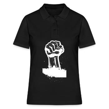 Cadeau de poing de révolution - Polo Femme - noir - Devant - Ailine (174cm)