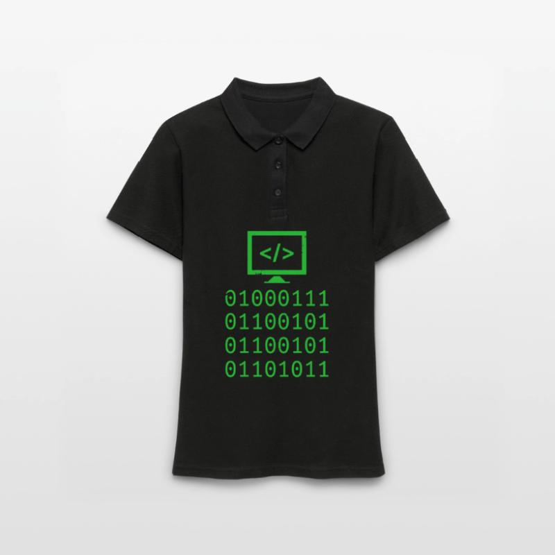 Programmieren von Binary Code Coding Gift Frauen Polo Shirt