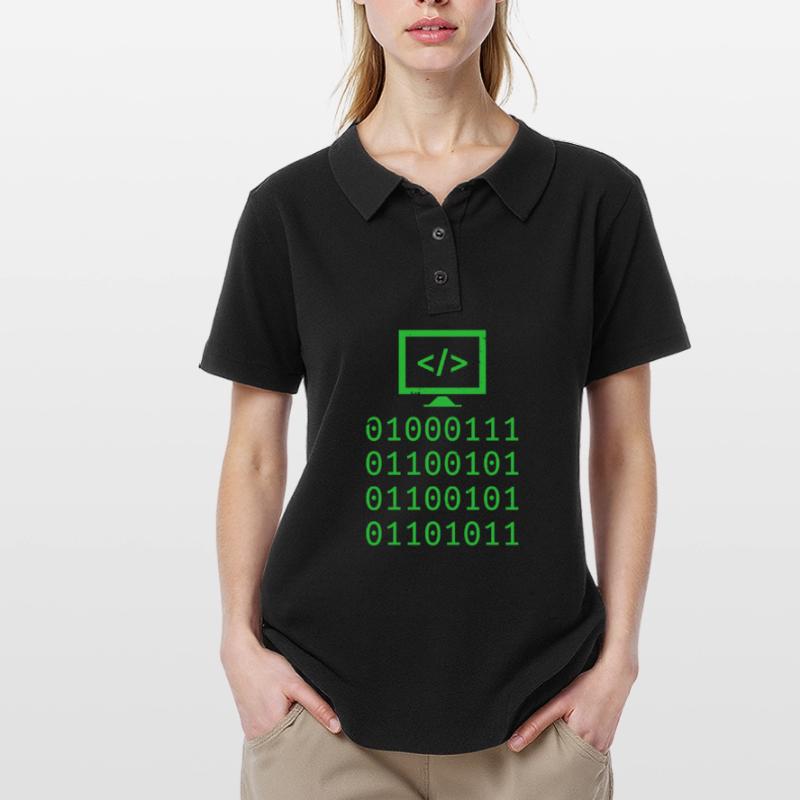 Programmieren von Binary Code Coding Gift Frauen Polo Shirt
