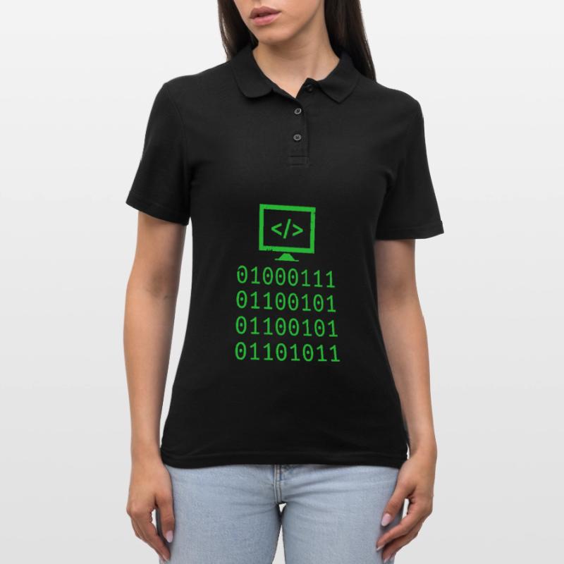 Programmieren von Binary Code Coding Gift Frauen Polo Shirt