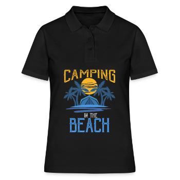 Camping à la plage Vacances à la plage - Polo Femme - noir - Devant - Ailine (174cm)