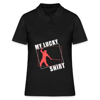 Golfer shirt golfeurs club de golf - Polo Femme - noir - Devant - Ailine (174cm)