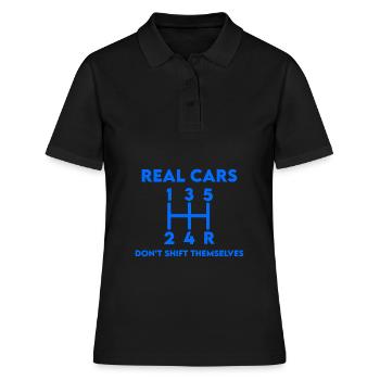 Changement de vitesse automobile - voiture de sport sans automatique - Polo Femme - noir - Devant - Ailine (174cm)