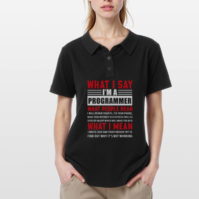 Drôle de programmation Coding Programmer Cadeau Polo Femme