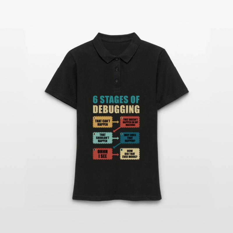Programming Debugging Funny Programmer Gift Women's Polo Shirt