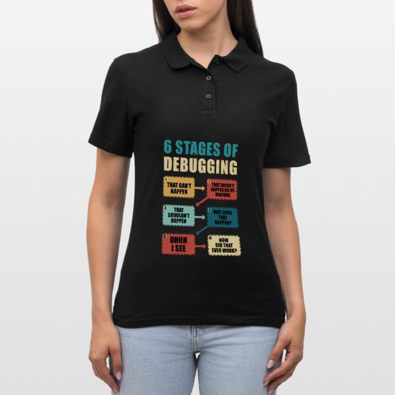 Programming Debugging Funny Programmer Gift Women's Polo Shirt