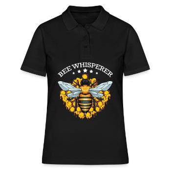 Chuchoteur d’abeilles avec des nid d’abeilles - Polo Femme - noir - Devant - Ailine (174cm)