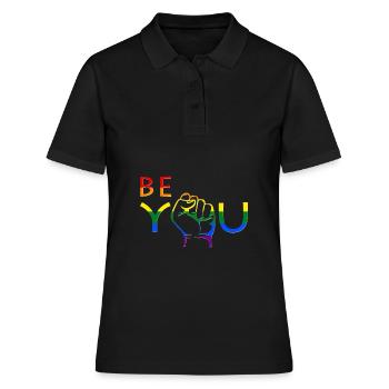 Be You Pride Fist Rainbow - Women's Polo Shirt - black - Front - Ailine (174cm)