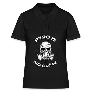 Pyrotechnie, Nouvel An, Nouvel An, pas de crime, pyro - Polo Femme - noir - Devant - Ailine (174cm)