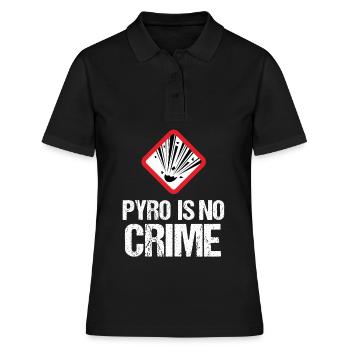 Pyro n'est pas un crime Feux d'artifice Nouvel An Nouvel An - Polo Femme - noir - Devant - Ailine (174cm)