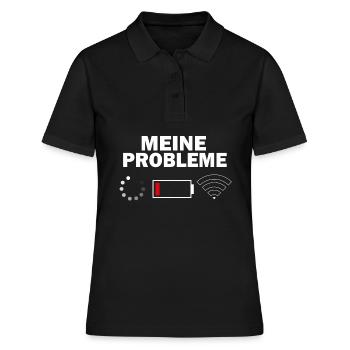 Generation Z Probleme Internet - Frauen Polo Shirt - Schwarz - Vorne - Ailine (174cm)