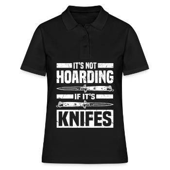 Messer sammeln - Frauen Polo Shirt - Schwarz - Vorne - Ailine (174cm)