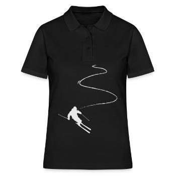 Ski citations sur la montagne et la résine sur les sports d’hiver vacances - Polo Femme - noir - Devant - Ailine (174cm)