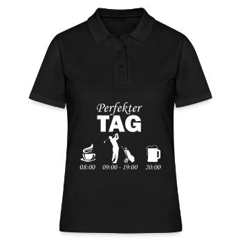 Golfer - Frauen Polo Shirt - Schwarz - Vorne - Ailine (174cm)