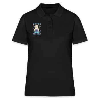 Eisbären Retten - Frauen Polo Shirt - Schwarz - Vorne - Ailine (174cm)