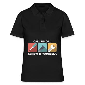 Handwerker - Frauen Polo Shirt - Schwarz - Vorne - Ailine (174cm)