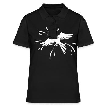 Oiseau de proie blanc - Polo Femme - noir - Devant - Ailine (174cm)