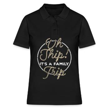 Shipping Sailing Boat Family Excursion - Women's Polo Shirt - black - Front - Ailine (174cm)