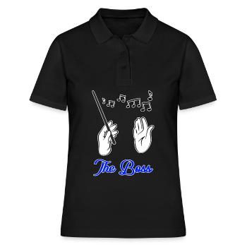 Chef d'orchestre - le patron - Polo Femme - noir - Devant - Ailine (174cm)