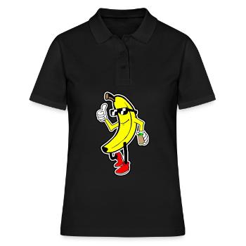 Banane banane - Polo Femme - noir - Devant - Ailine (174cm)