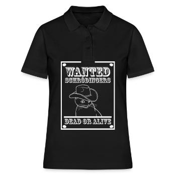 Schrödinger’s Cat - Chat de Schrödinger Wanted - Polo Femme - noir - Devant - Ailine (174cm)