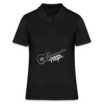 Bass Player - Play some Guitar - Play some Bass - Frauen Polo Shirt - Schwarz - Vorne - Ailine (174cm)