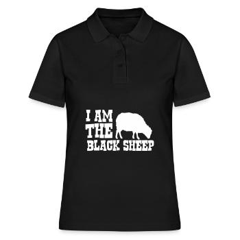 Je suis le mouton noir - mouton noir - Polo Femme - noir - Devant - Ailine (174cm)