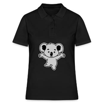 Koala - Frauen Polo Shirt - Schwarz - Vorne - Ailine (174cm)