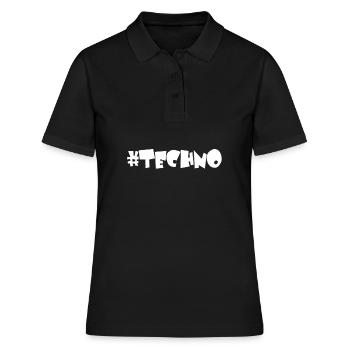 Techno - Music - #techno - Women's Polo Shirt - black - Front - Ailine (174cm)
