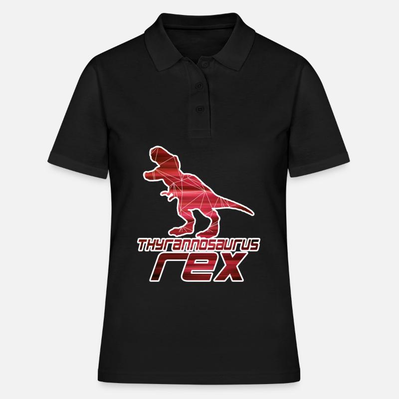 T-REX - Thyrannosaurus Rex - Polo Femme - noir