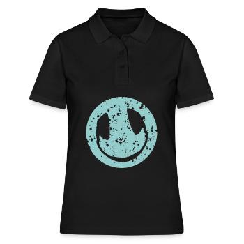 Smilie Musik Kopfhörer - Frauen Polo Shirt - Schwarz - Vorne - Ailine (174cm)
