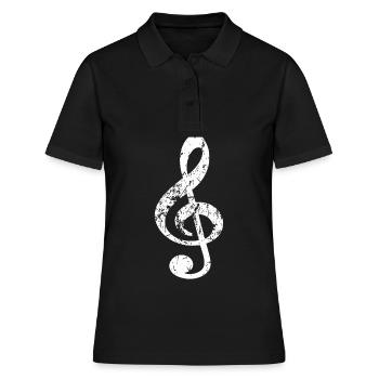 Clé de partition - Polo Femme - noir - Devant - Ailine (174cm)