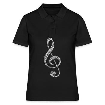 Clé de partition - Polo Femme - noir - Devant - Ailine (174cm)