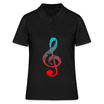 Clé de partition - Polo Femme - noir - Devant - Ailine (174cm)