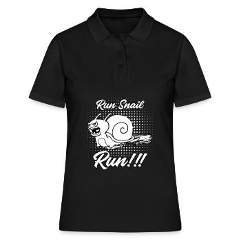 Run run d'escargot - Polo Femme - noir - Devant - Ailine (174cm)